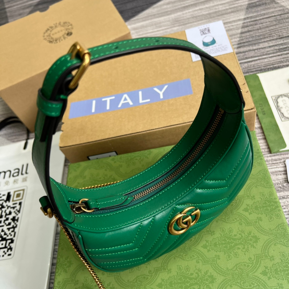 Gucci GG Marmont Half-Moon-Shaped Bag