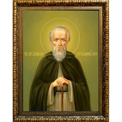 Аммон Печерский, странник, преподобный затворник. Икона на холсте.