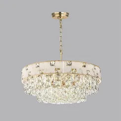 5076/12 HALL (В 2-Х КОРОБКАХ) ODL24 617 золото/прозрачный/белый/металл/хрусталь/алебастр Люстра E14 12*40W CHESSI