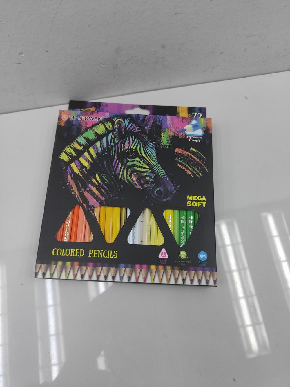 Карандаши цветные 3-гранные "Животный мир", 72 штуки