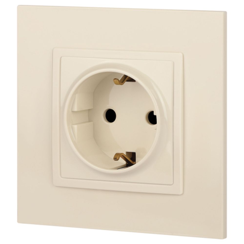 14-2102-02 ЭРА Розетка 2P+E Schuko со шторками, 16A-250В, IP20, Эра Elegance, сл.кость