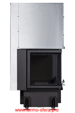 Каминная топка Экокамин ДЕЛЬТА 800 LB два стекла левая принтинг черный шамот