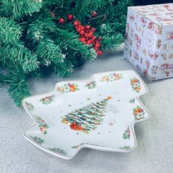 Lenardi 205-288 Блюдо 25х21,5 см НОВЫЙ ГОД в под.уп.(х24)Фарфор