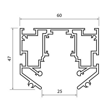 ST039.529.00 Шинопровод 48 под натяжной потолок  ST-Luce Белый Длина 2 000мм SKYLINE 48