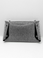 Сумочка-кошелек с мелкими стразами и металлической цепочкой