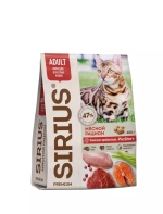 Сухой корм Sirius Adult для взрослых кошек, мясной рацион, 400 г