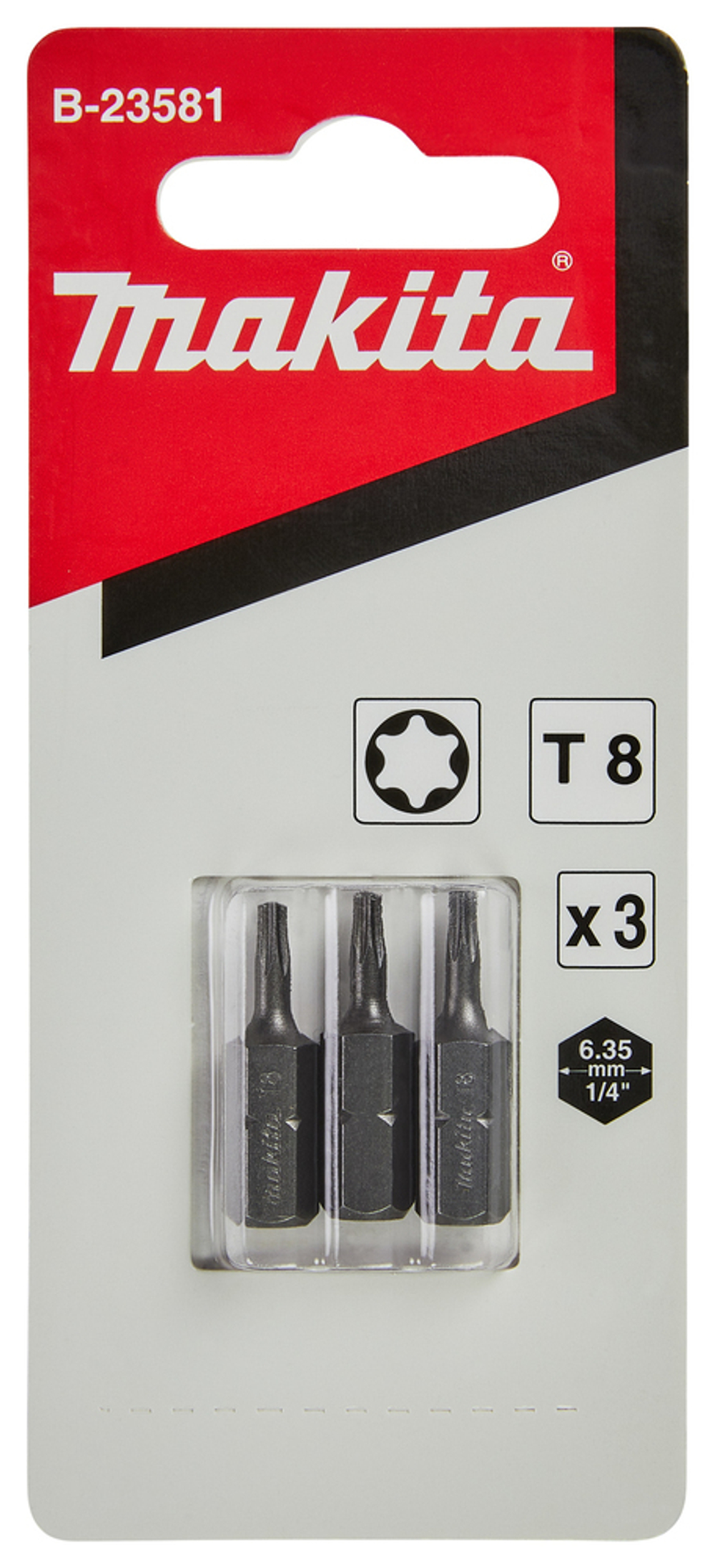 Насадка T8, 25 мм, C-form, 3 шт. Makita B-23581 T25 25 мм C-form 3 шт.