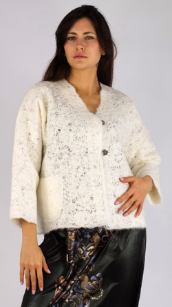 Шерстяной жакет «Белоснежный»