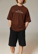 Футболка Called a Garment Birds Коричневая