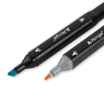 Набор скетчмаркеров DUO Alingar,12 цветов, базовые цвета, пулевидный/клиновидный 1-6 мм, спиртовая основа, ПВХ упаковка