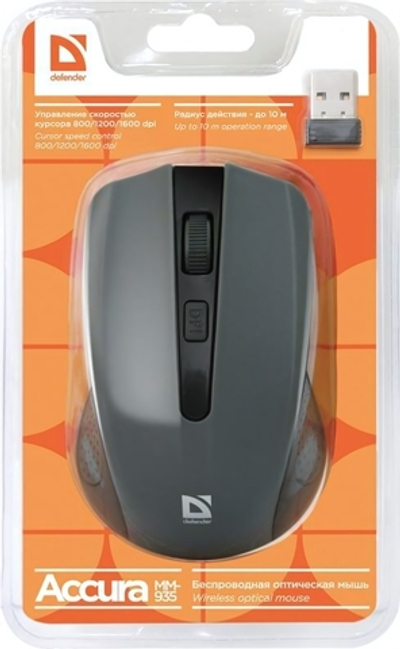 Мышь беспроводная Defender Accura MM-935 Grey