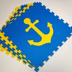 Мягкий пол "Моряк" 500x500x10 мм 45 шор