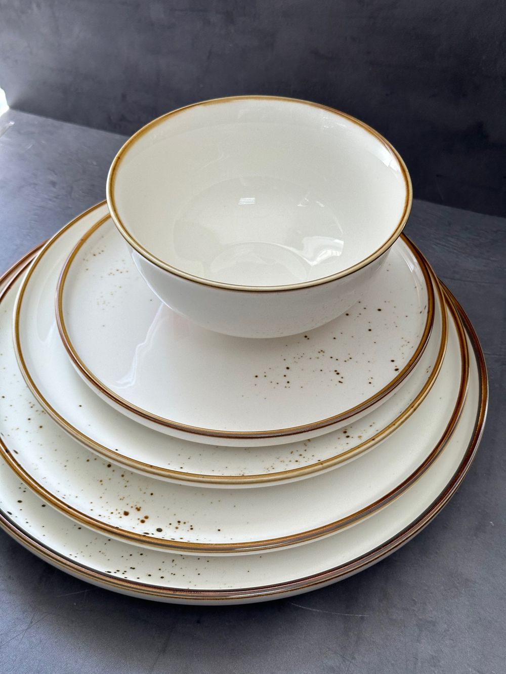 Тарелка круглая d=23 см, фарфор, серия "Элеганс" "The Sun"