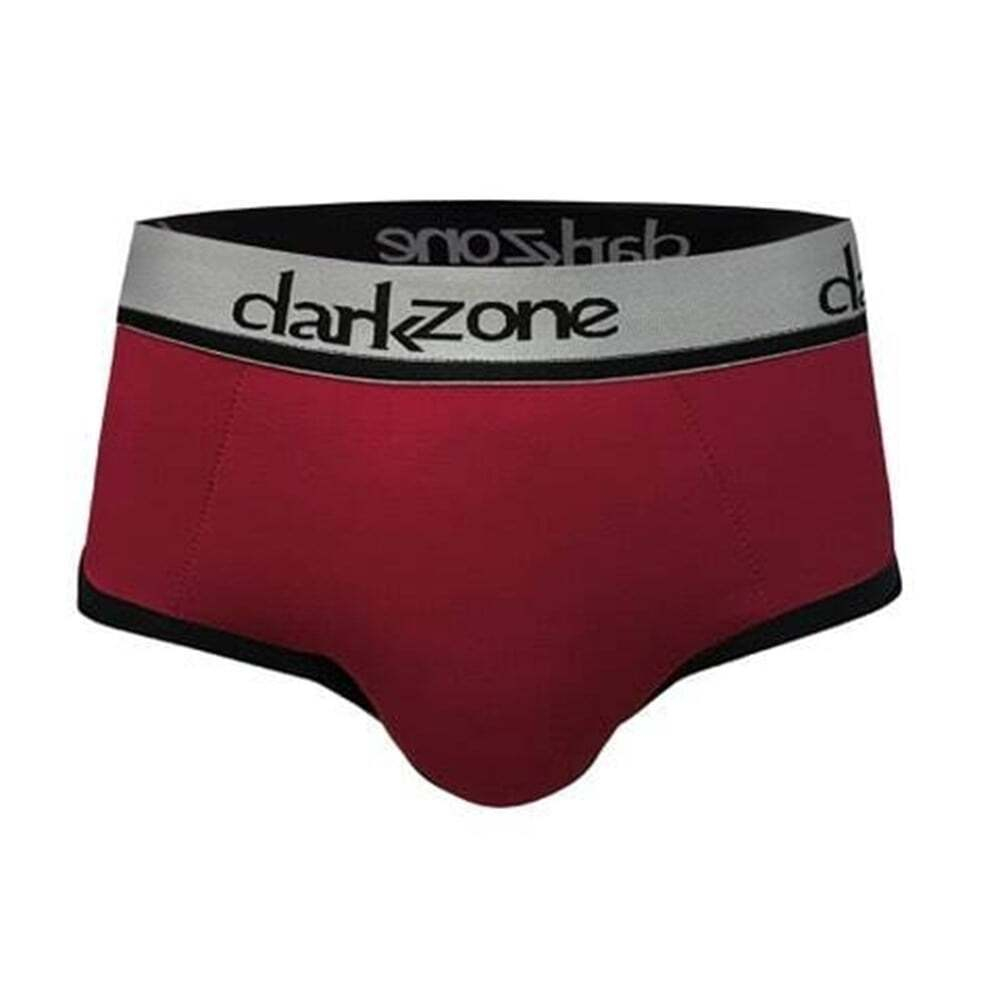 Бордовые хлопковые трусы-брифы (Размер: M) (Цвет: бордовый)