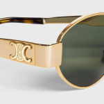 CELINE sunglasses Triomphe Metal GOLD / GREEN