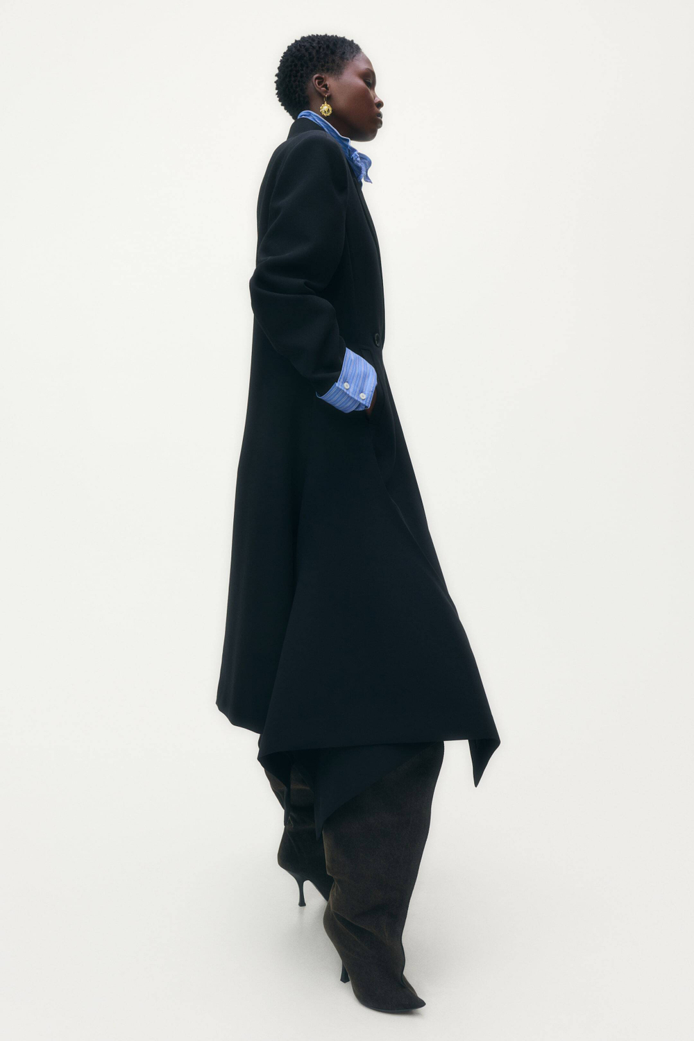 H&M - Glenn Martens Пальто из смесовой шерсти, черный