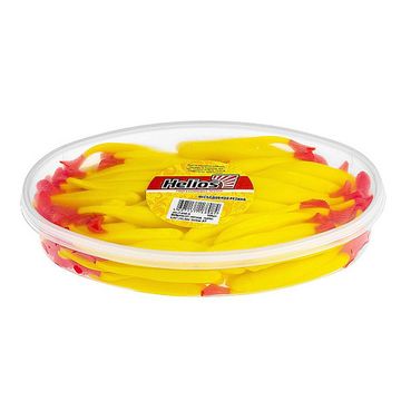 Виброхвост несъедоб. Jumbo 4,95'/12.5 см Yellow RT 100шт. (HS-7-038-N) Helios
