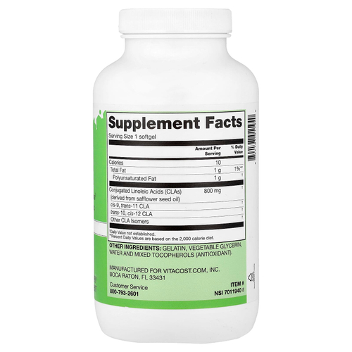 Vitacost, CLA, 800 mg, 240 Softgels