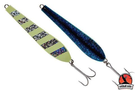 Пилькер ASARI Norwegian 300гр #02 Silver Blue (Lumo Zebra)