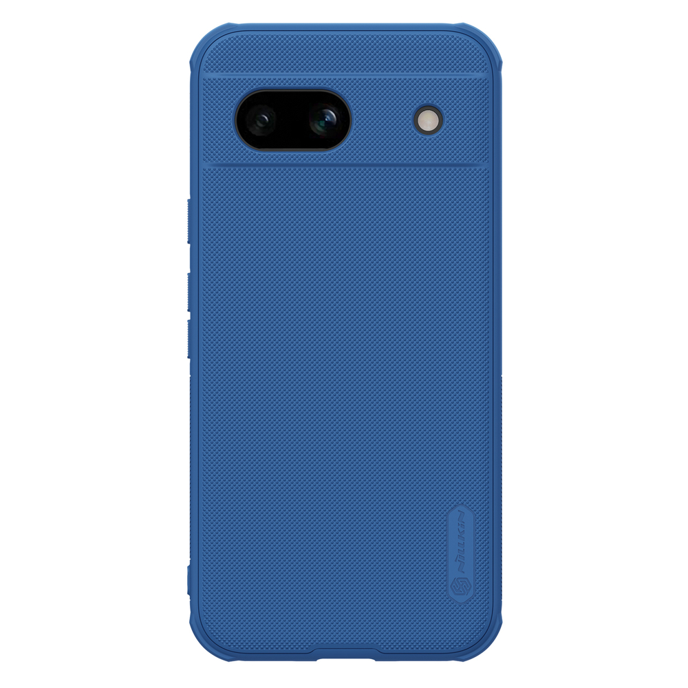 Противоударный чехол синего цвета от Nillkin для Google Pixel 8A, серия Super Frosted Shield Pro