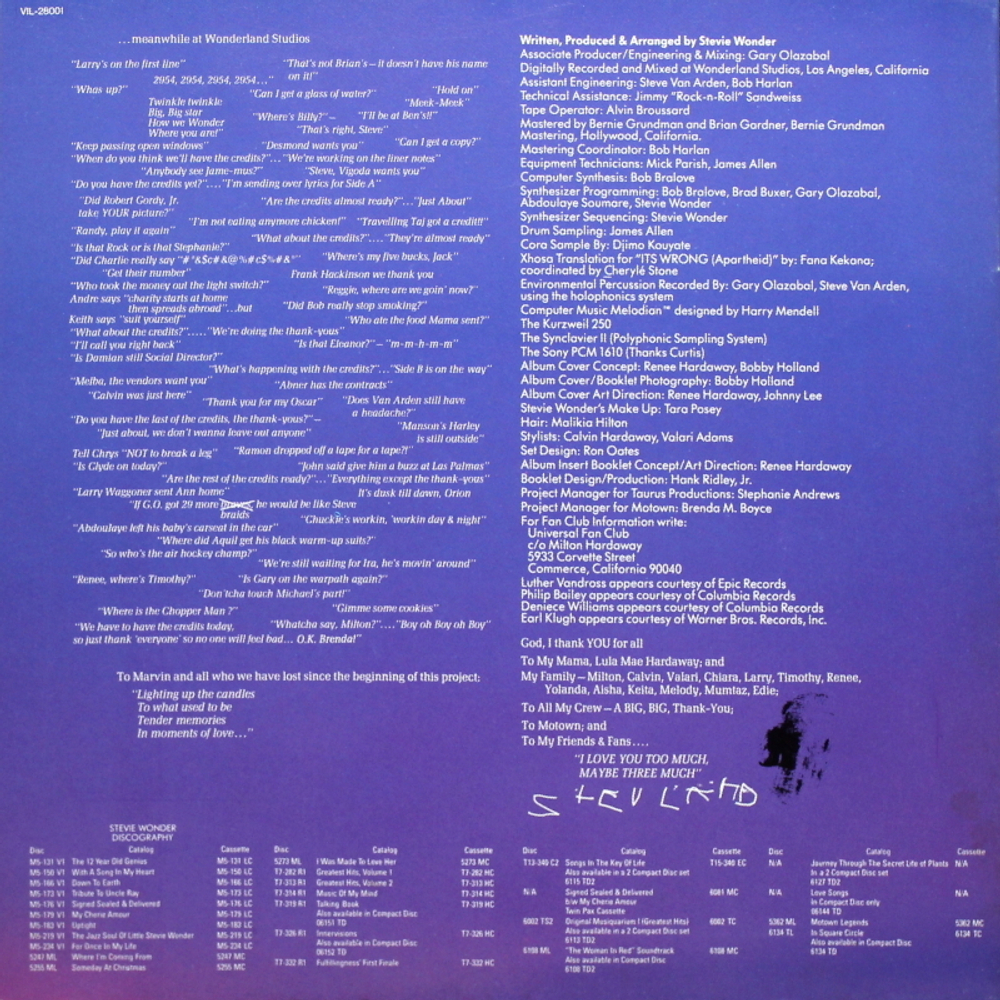 Stevie Wonder / In Square Circle (LP)