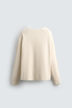 ZARA ФУТБОЛКА В КЛЕТКУ С ПРИНТОМ, ЖЕЛТОВАТО-БЕЛЫЙ