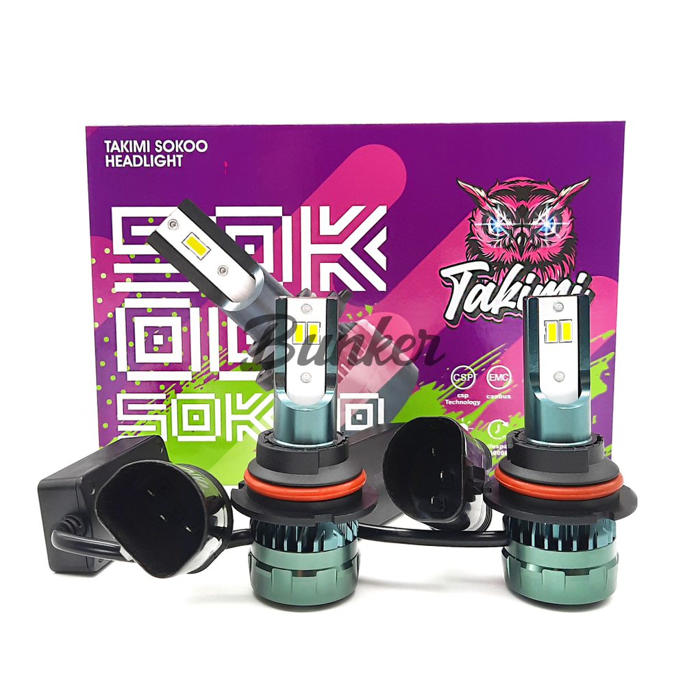 Светодиодные автомобильные LED лампы Takimi SOKOO HB5 (9007) 12/24V