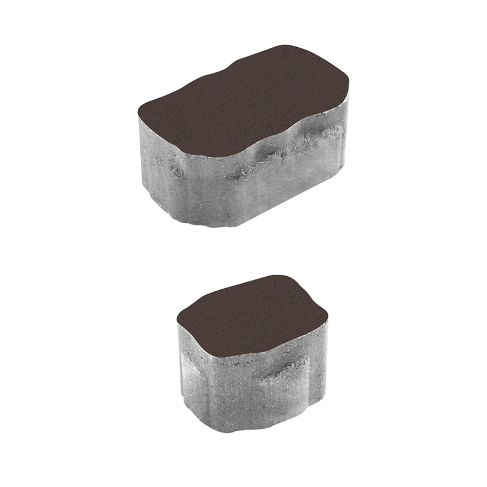 Тротуарная плитка Арена - Стандарт Коричневый, комплект из 2 видов плит