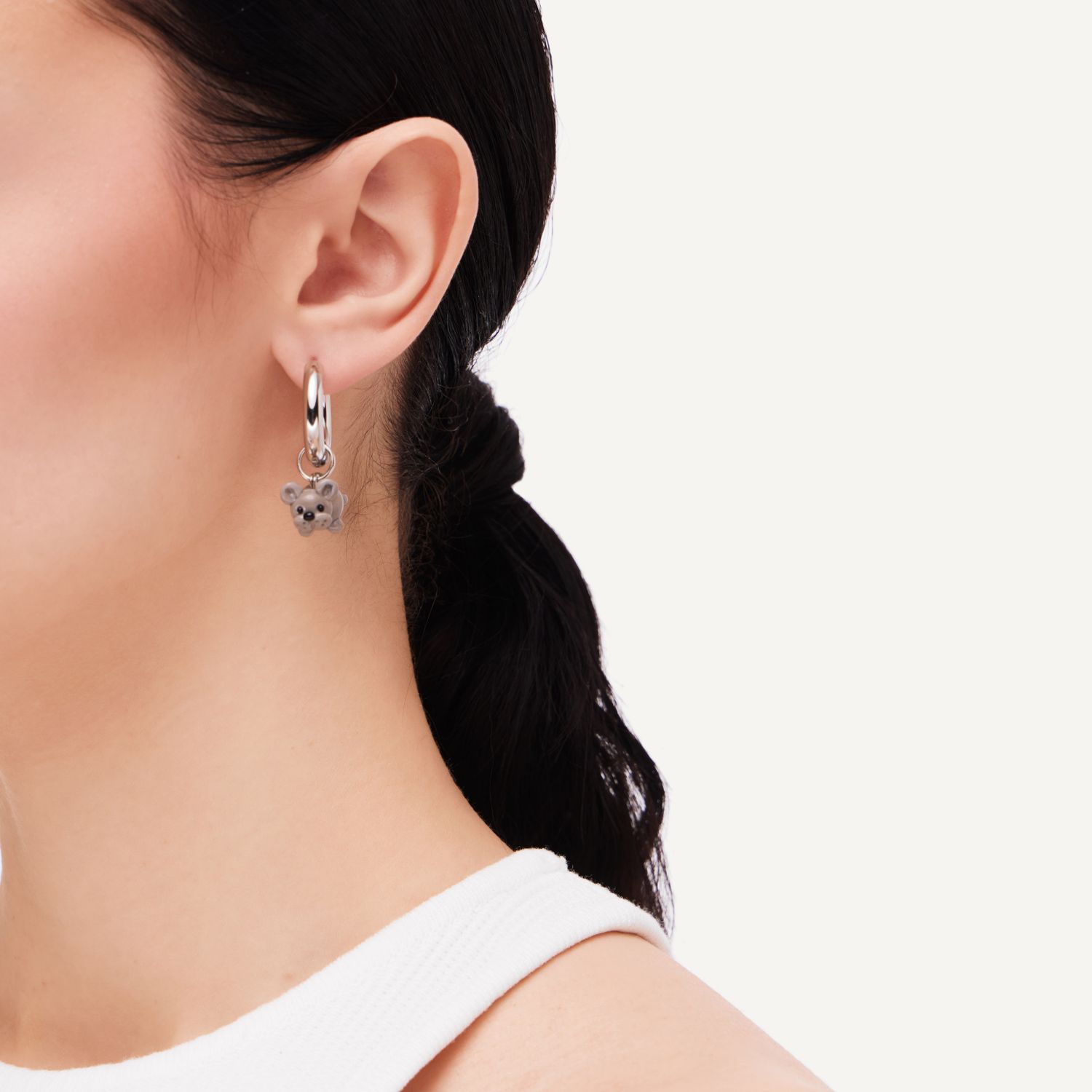 Серьги Favorite Fluffy Silver Earrings - Dog