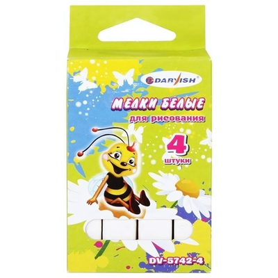 Мел белый 4шт. прямоугольные (Darvish)