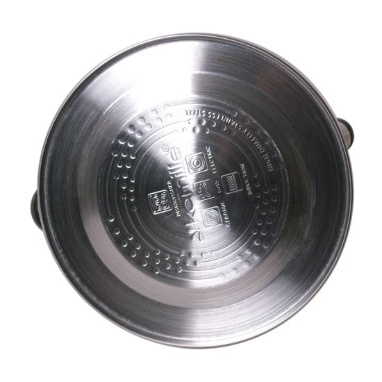 Чайник 2,5 л. из нержавеющей стали со свистком Kamille KM 0679 и черной бакелитовой ручкой