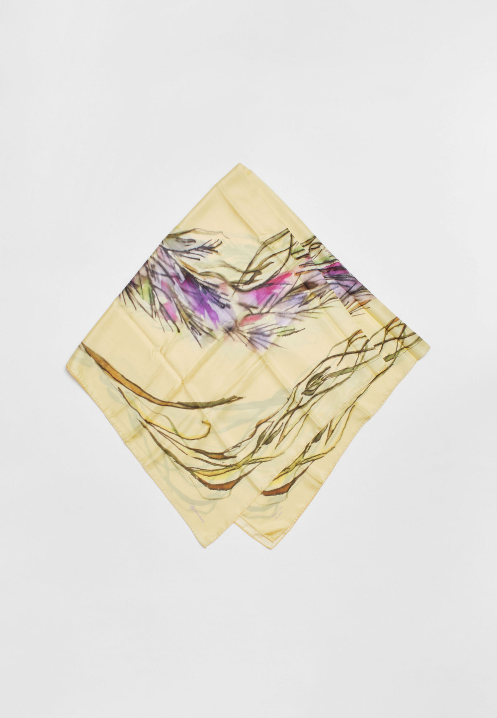Шелковый платок JUSAN YELLOW 140×140