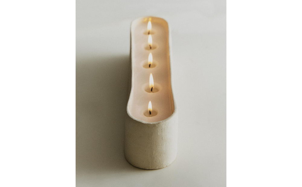 Декоративная свеча Zara Home, 8х30х7 см, керамика, 2391/065