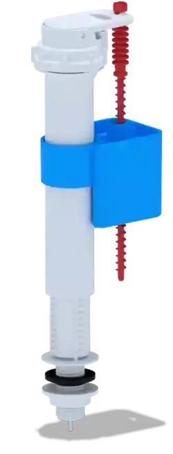 Наливной механизм бачка унитаза с нижней подводкой и пластиковой резьбой диаметром 1/2"