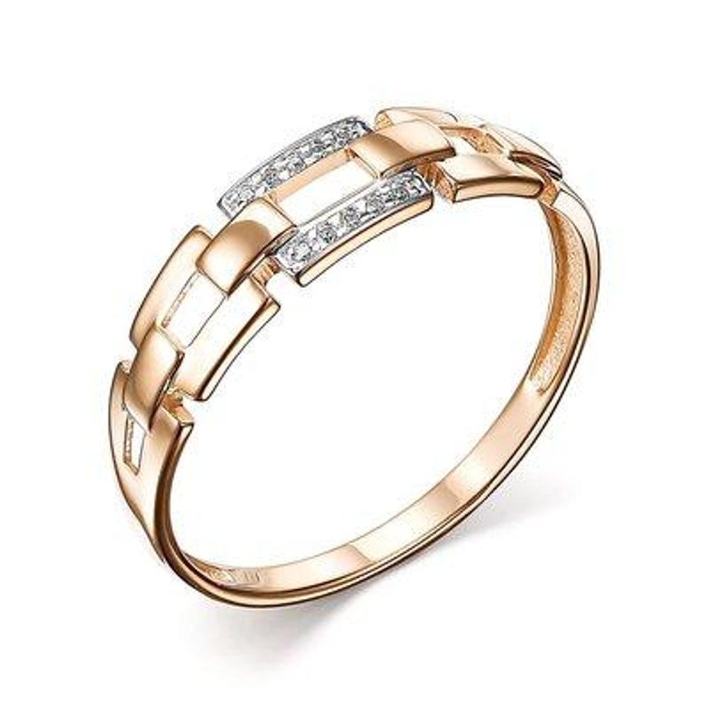 Кольцо из золота с фианитами