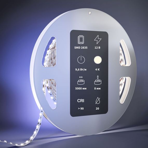 Светодиодная лента Maytoni 9,6W/m 120LED/m 2835SMD дневной белый 5M 201032