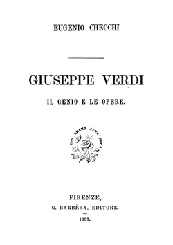 Giuseppe Verdi, Il Genio Et Le Opere (Italian Edition) | Eugenio Checchi