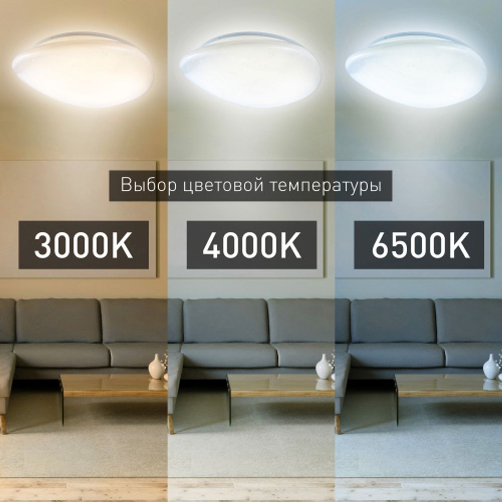 Светильник потолочный светодиодный ЭРА Классик с ДУ SPB-6 Stone 70-RC с ДУ 70Вт 3000-6500К 5600Лм | Светильники SPB-6 с ДУ