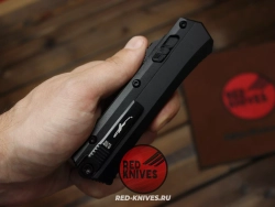 Нож Microtech 184-10 GLYKON - черная рукоять, черный клинок RK-477