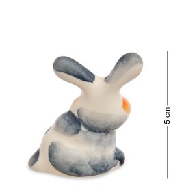 ГЛ- 844 Фигурка «Заяц Жирик» цв. (Гжельский фарфор)