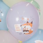 Шар (12''/30 см) Мяу, Лис Ми, Поздравляю, Ассорти, макарунс, 1 ст, 25 шт.