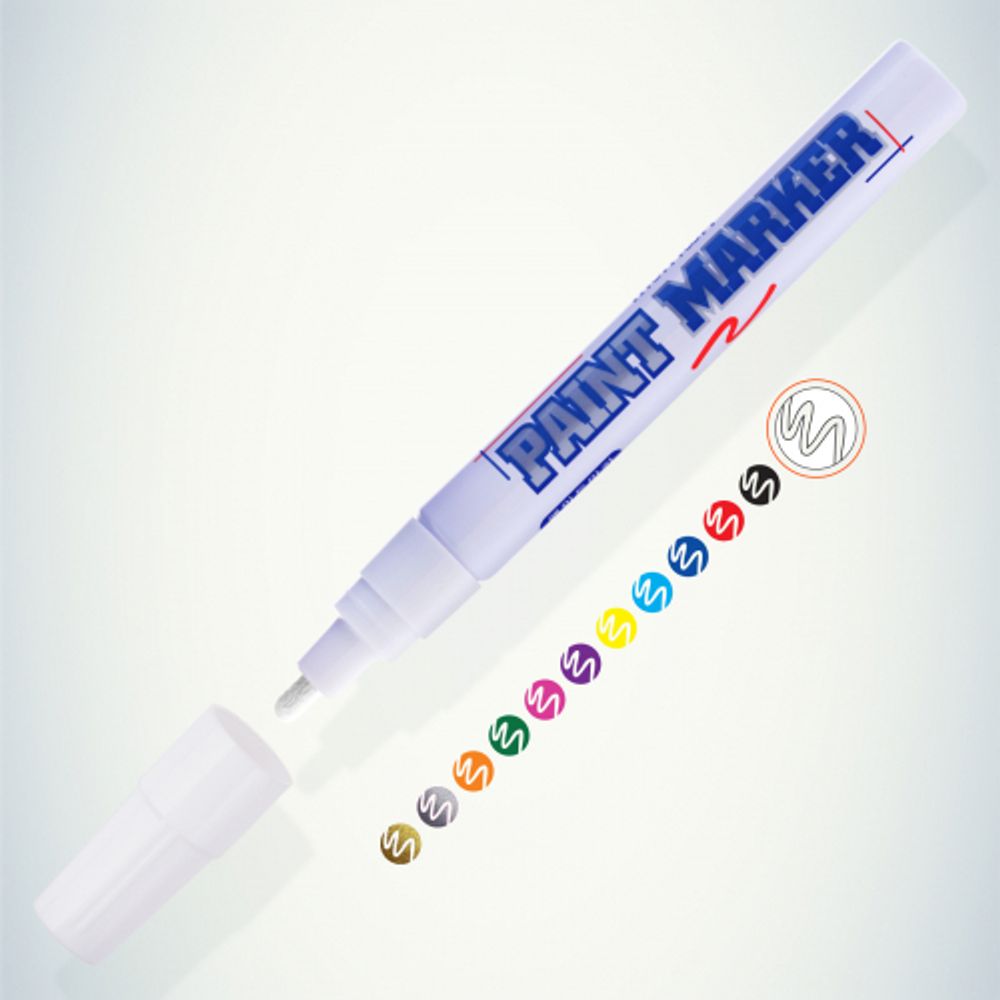 104798 MunHwa Маркер-краска PAINT MARKER, БЕЛАЯ 4мм (PM-05) | MunHwa