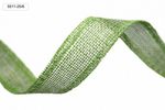 Лента Льняная 2,5см х 28м с проволокой (Зеленый)