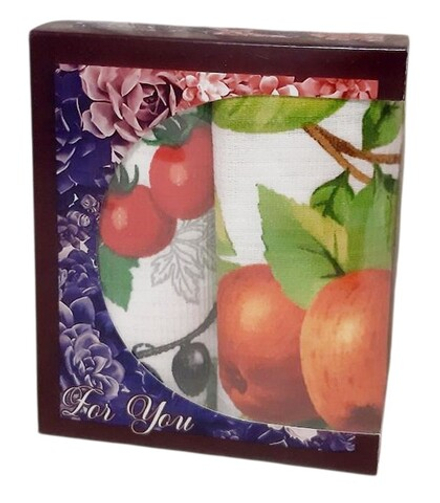 Набор из 2-х вафельных полотенец в подарочной упаковке, 100% хлопок, Россия.