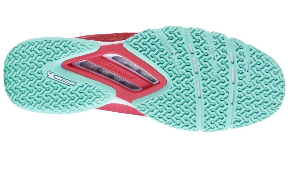 Мужские кросовки для Padel Babolat Jet Premura 2 Lebron - red/electric green