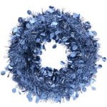 Венок декоративный TINSEL «Изящный блеск» 38 см, Сапфир