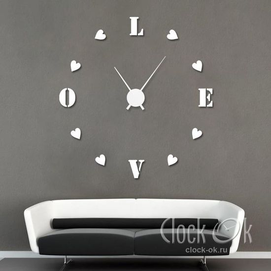 Настенные 3D часы Sweet Love