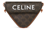 CELINE Cow Leather Triangle Bag, Shoulder Bag, Crossbody Bag Small Women"s Tawny
