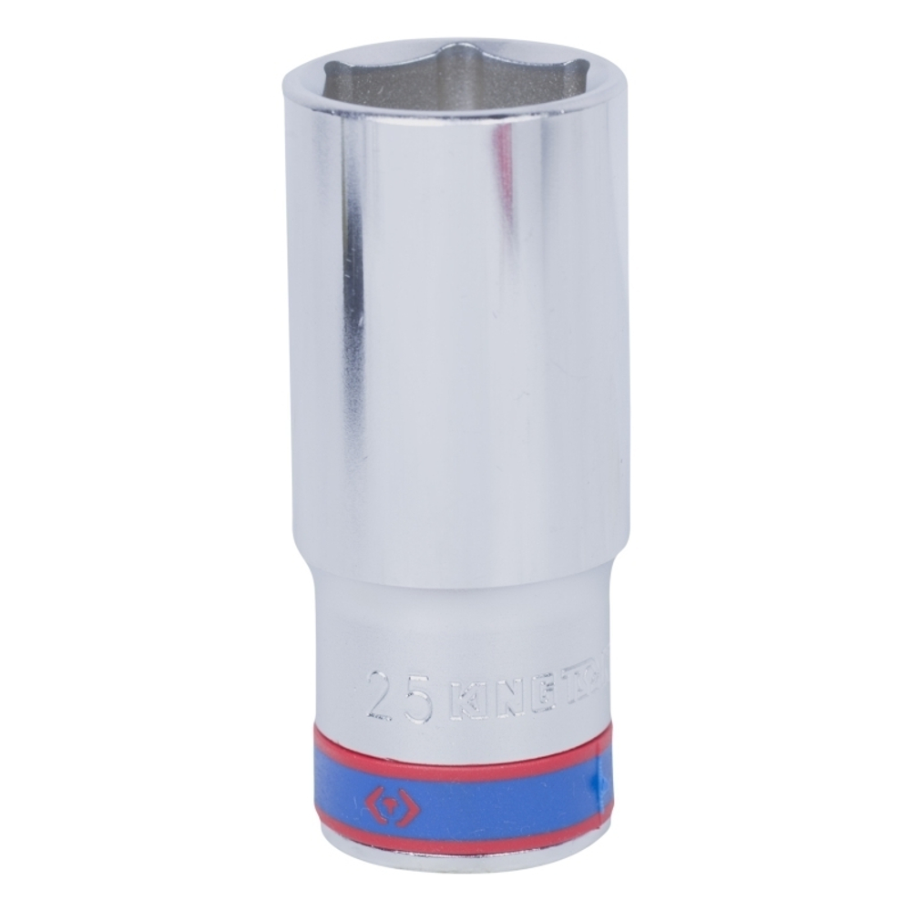 KING TONY (423525M) Головка торцевая глубокая шестигранная 1/2", 25 мм