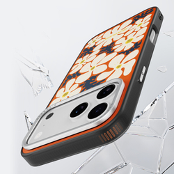 Чехол с MagSafe для смартфона iPhone 17 Pro Max, от Dux Ducis, серия Moro Series Magnetic (дизайнерский рисунок оранжевый)